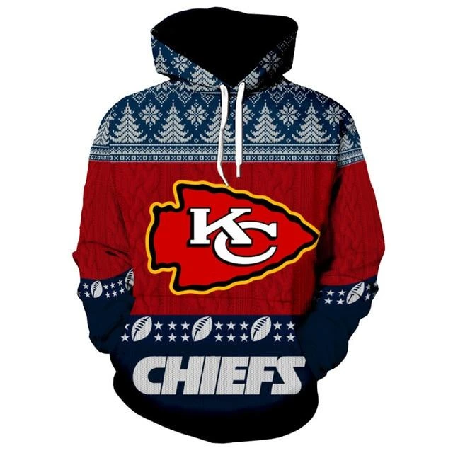 KANSAS CITY CHIEFS 3D CHRISTMAS HOODIE ABC03