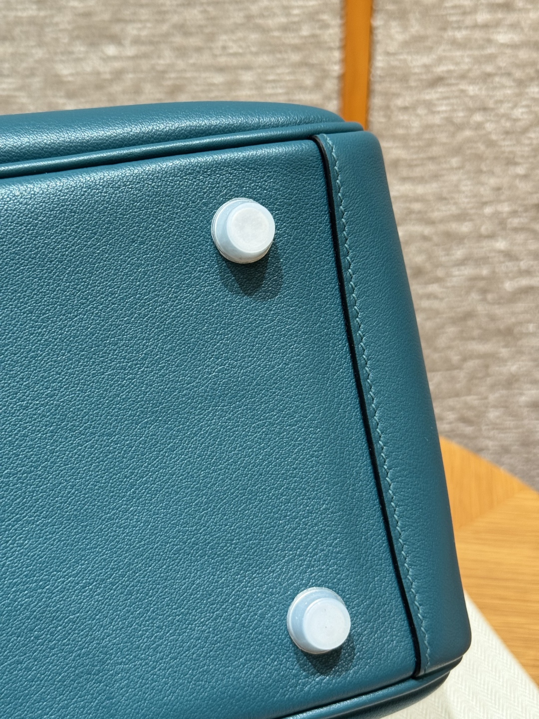 Hermès Lindy W0Vert Bosphore Handbag (Handmade to Order)