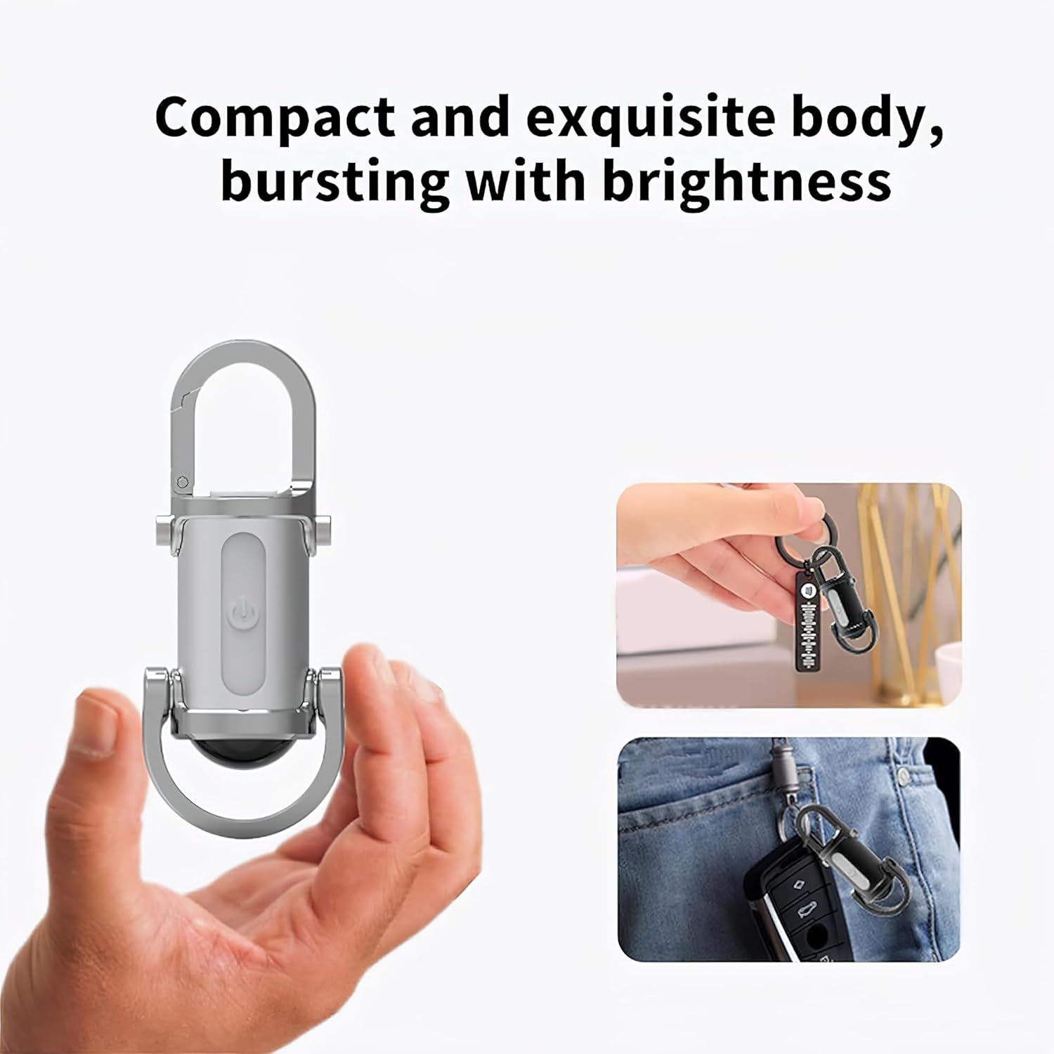 2025 New Upgrade Mini Ultra-Bright Waterproof Flashlight, Emergency & Power Bank & Keychain