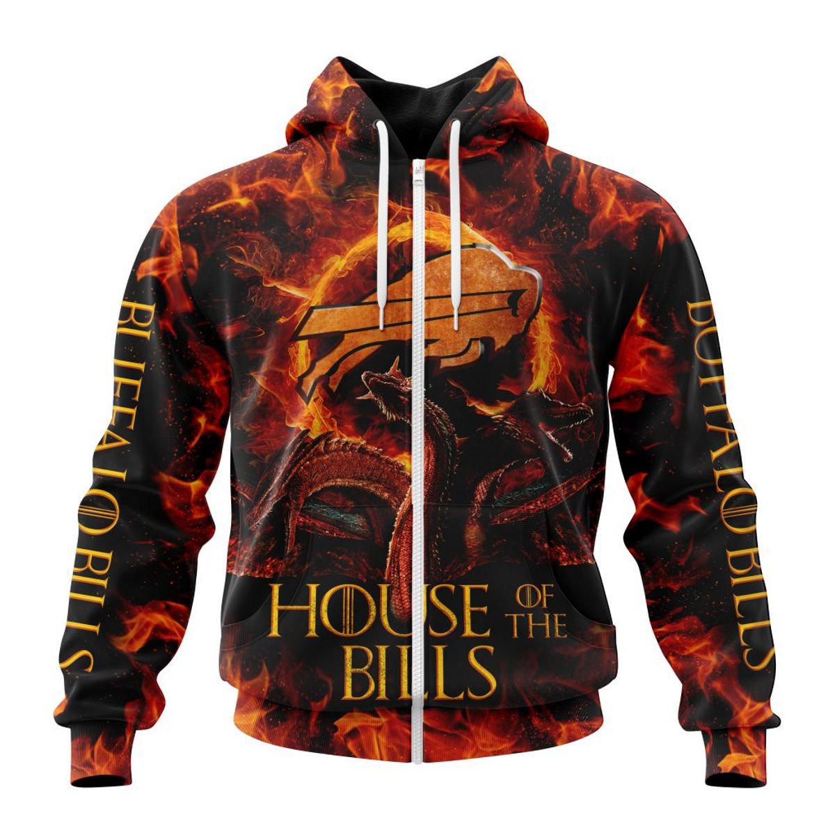 BUFFALO BILLS GAME OF THRONES – HOUSE OF THE BILLS 3D HOODIE
