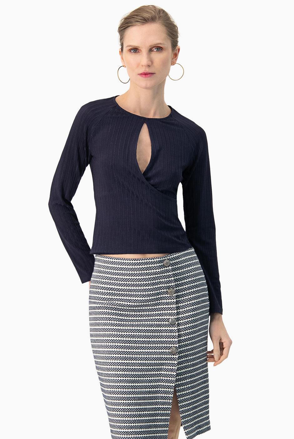 Blusa marino escote gota
