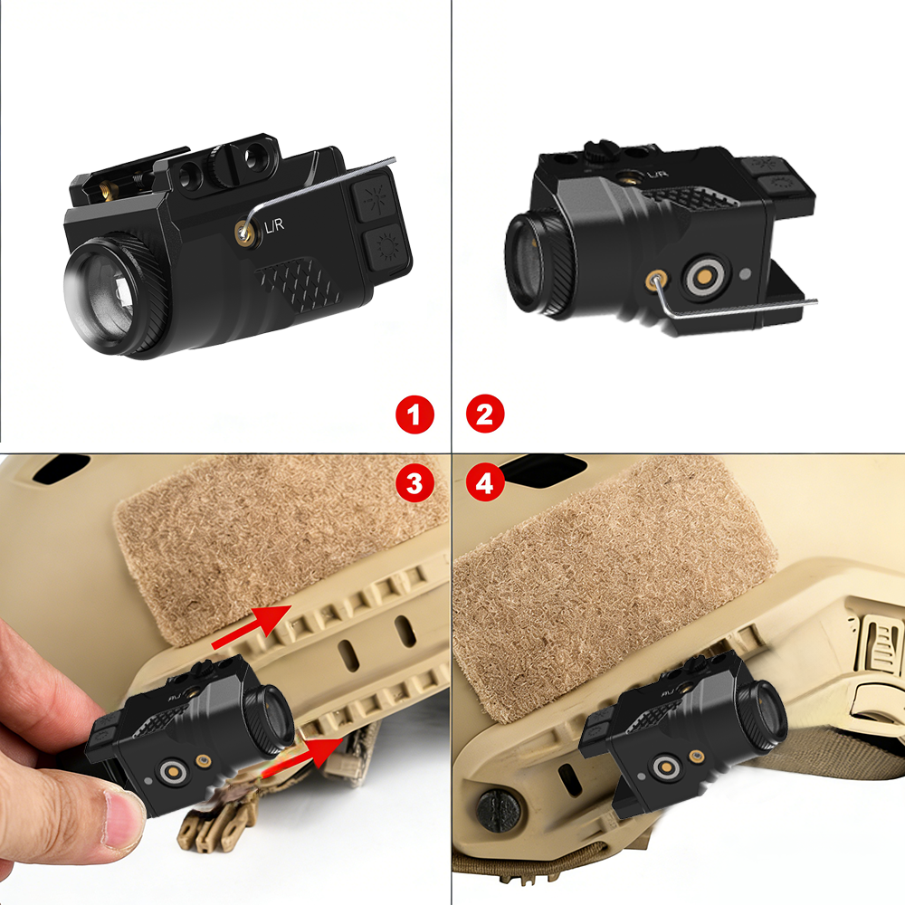 GAZESHOT 800lm outdoor Light with Laser for Picatinny Rail Mounting Ideal for Outdoor Scenarios