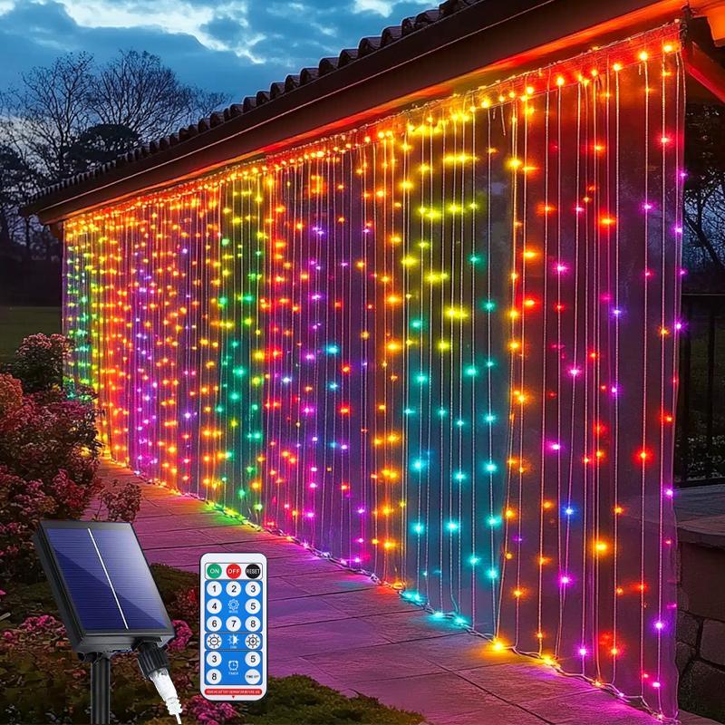 🔥Super Sale - 49% OFF🔥Solar Powered Curtain Light, Waterproof LED String Light with Remote Control