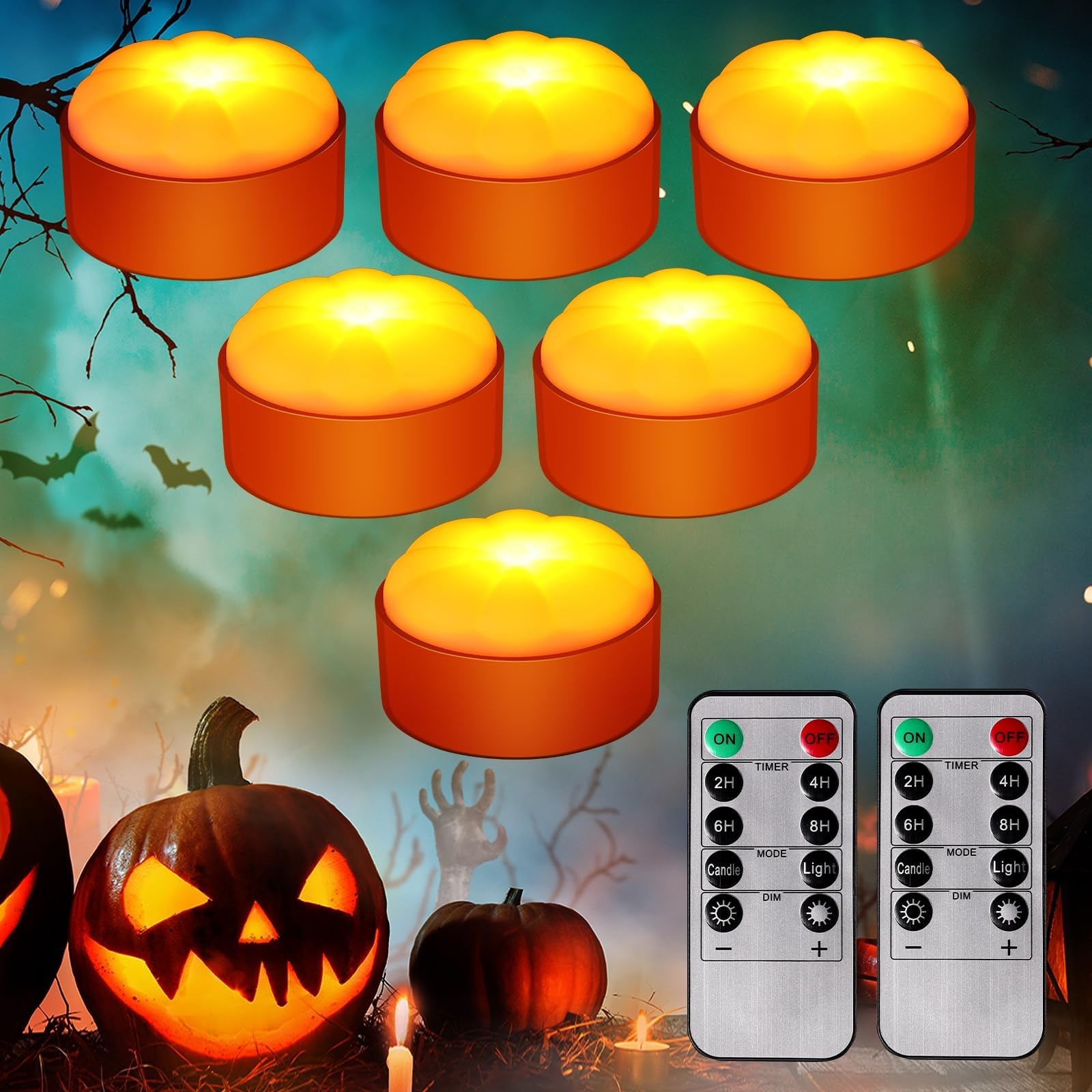 🔥Last Day 50% OFF🔥6-Pack LED Flameless Jack-O-Lanterns