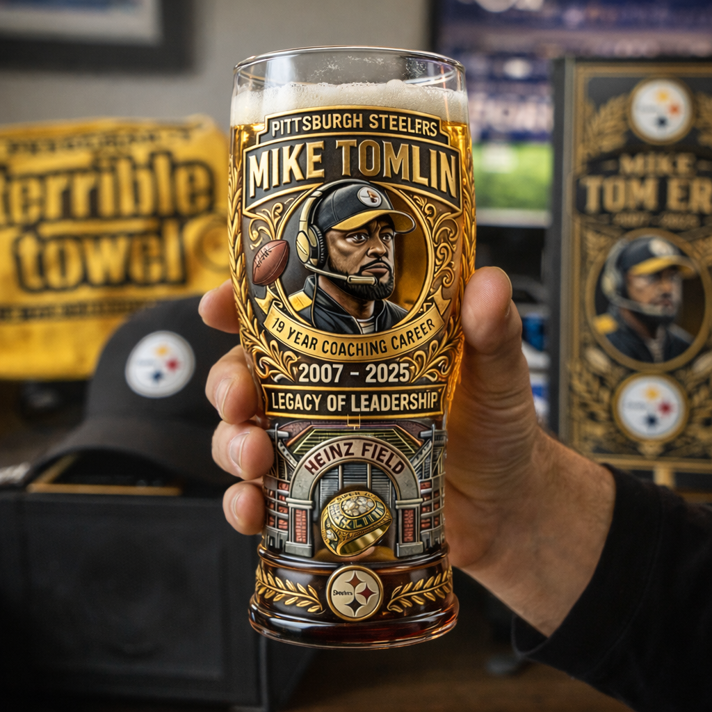 Mike Tomlin 19-Season Farewell Commemorative Whiskey Glass