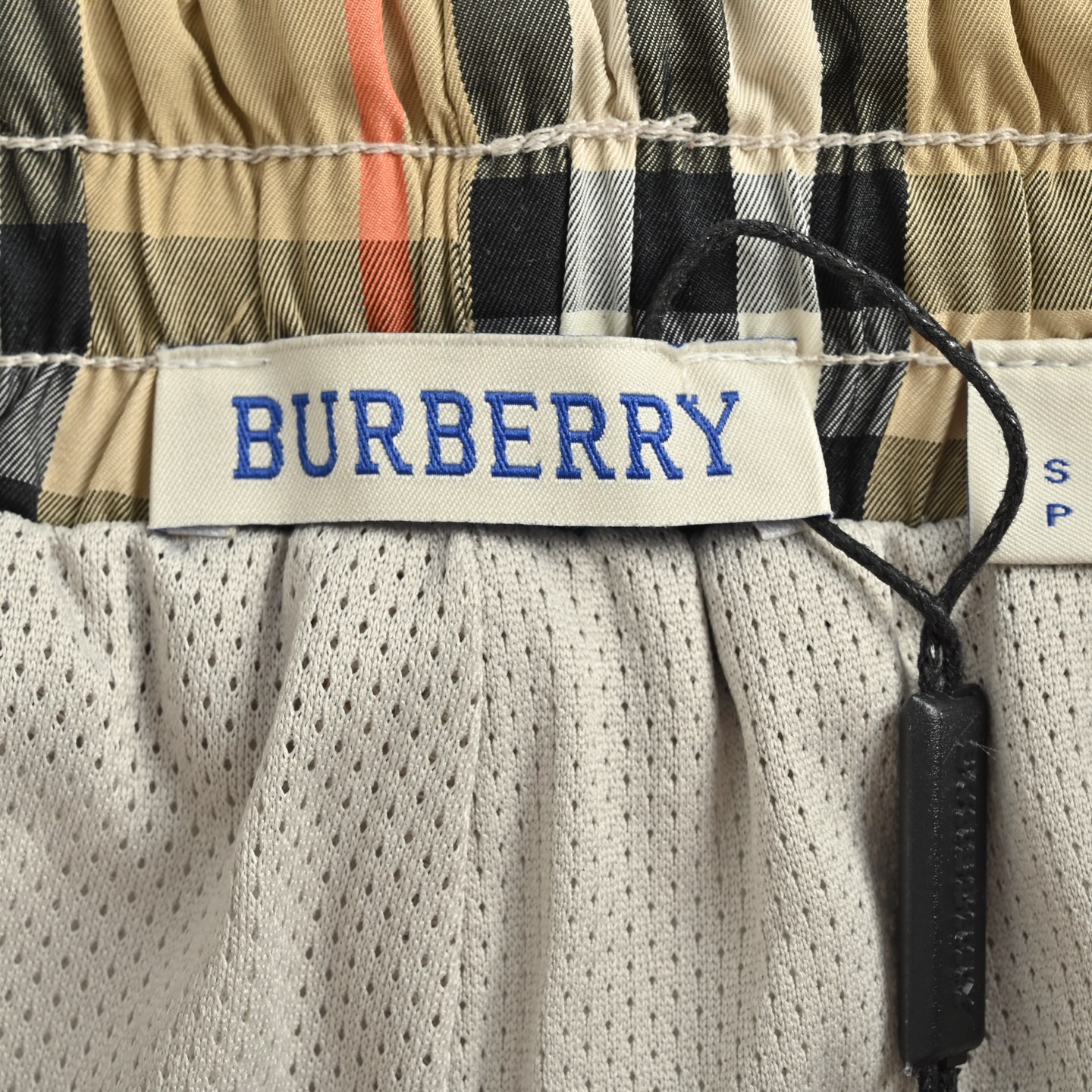 Burberry 25ss patchwork check horse embroidered shorts