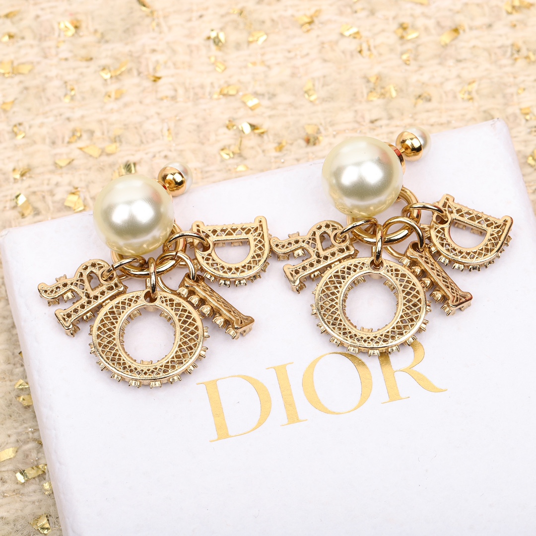 Dior Alphabet Diamond Earrings