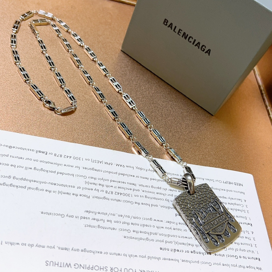 Balenciaga Fireworks Square Chain Vintage Necklace