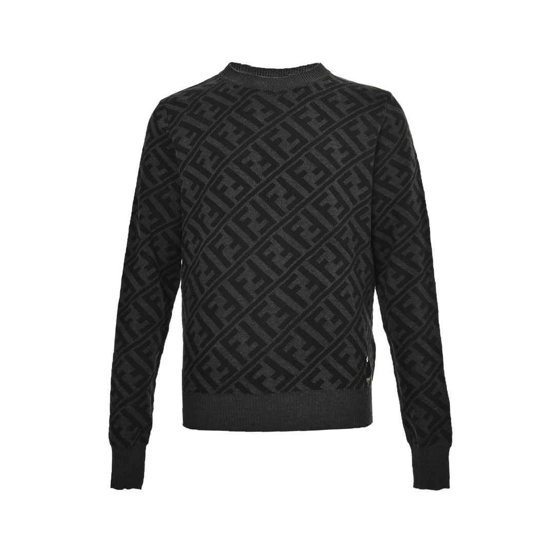 Fendi 24Fw FF all-over jacquard crew neck sweater