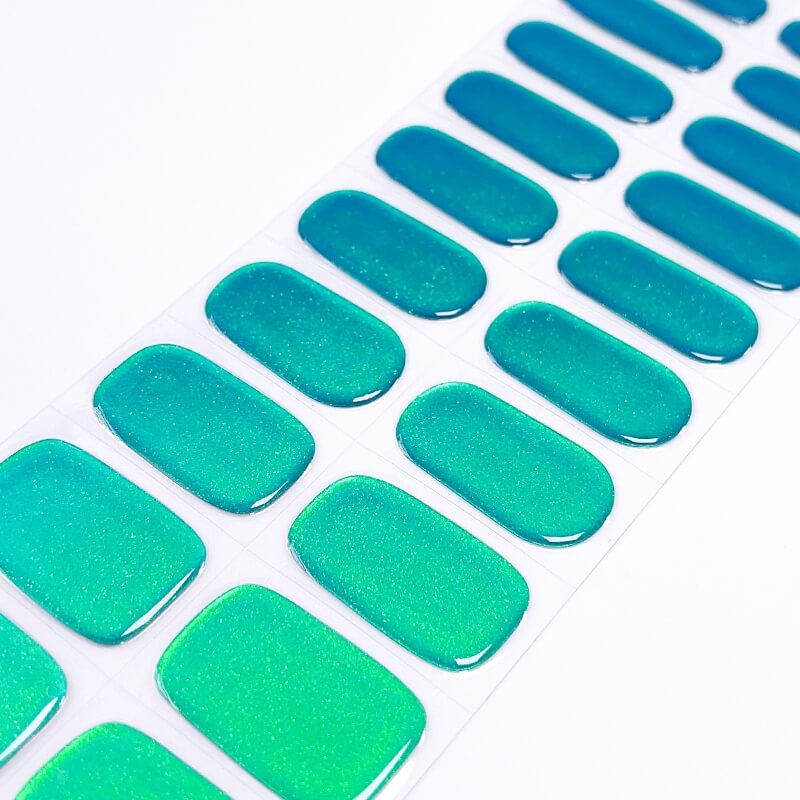 Semi Cured Gel Nail Strips, 22 pcs Nail Wraps, Glaze Gel Nail Stickers