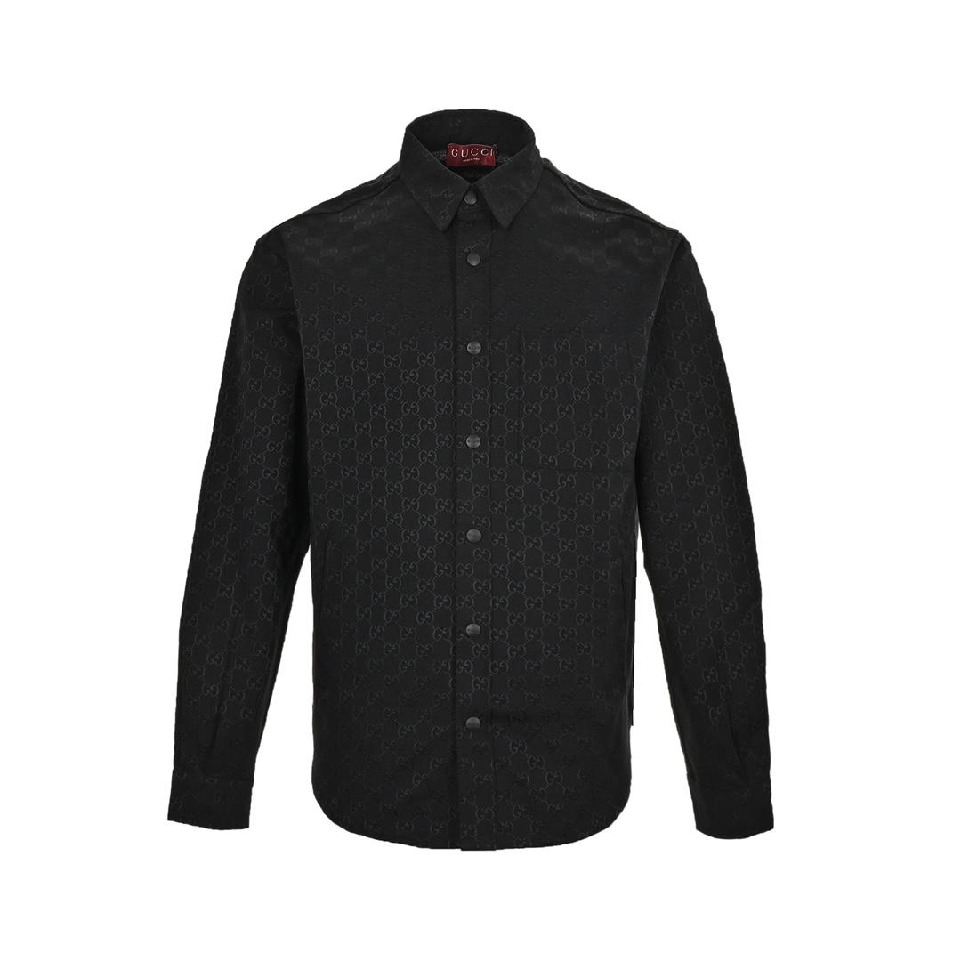 Gucci 24Fw all-over double G jacquard shirt jacket
