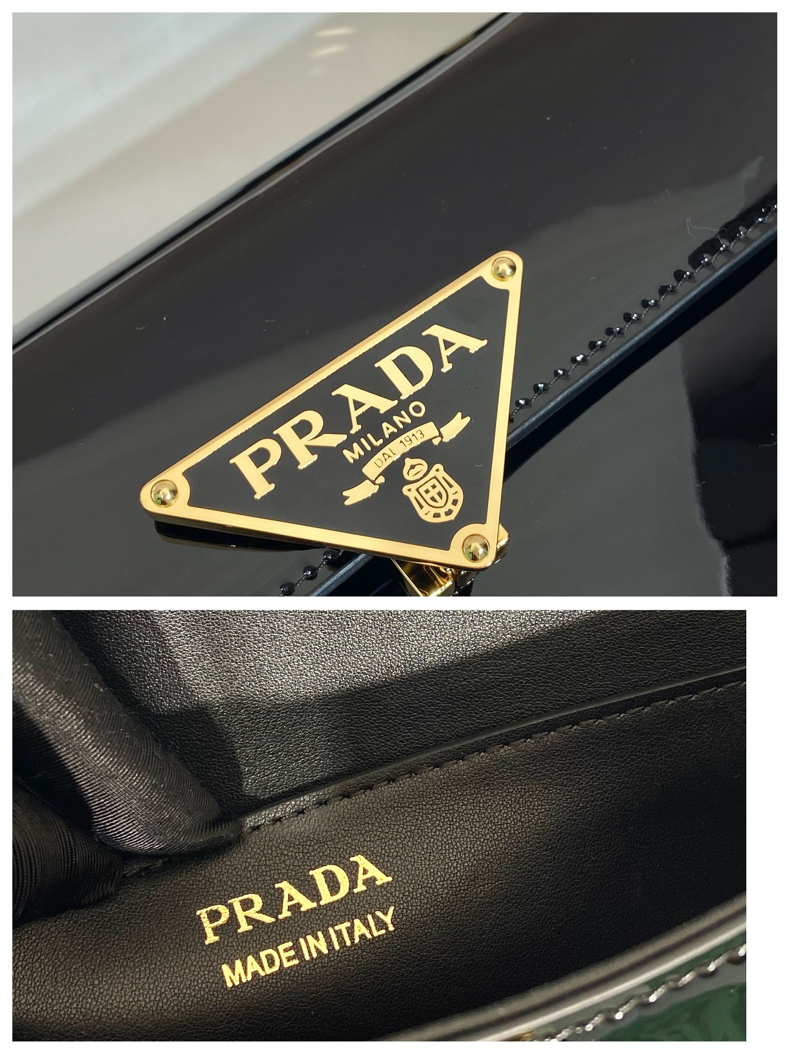 Prada Patent Leather Shoulder Bag 1BD339