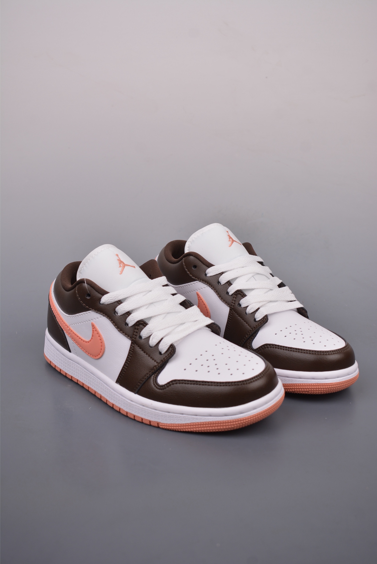 Nike Wmns Air Jordan 1 Low GS Brown White Pink DC0774-82