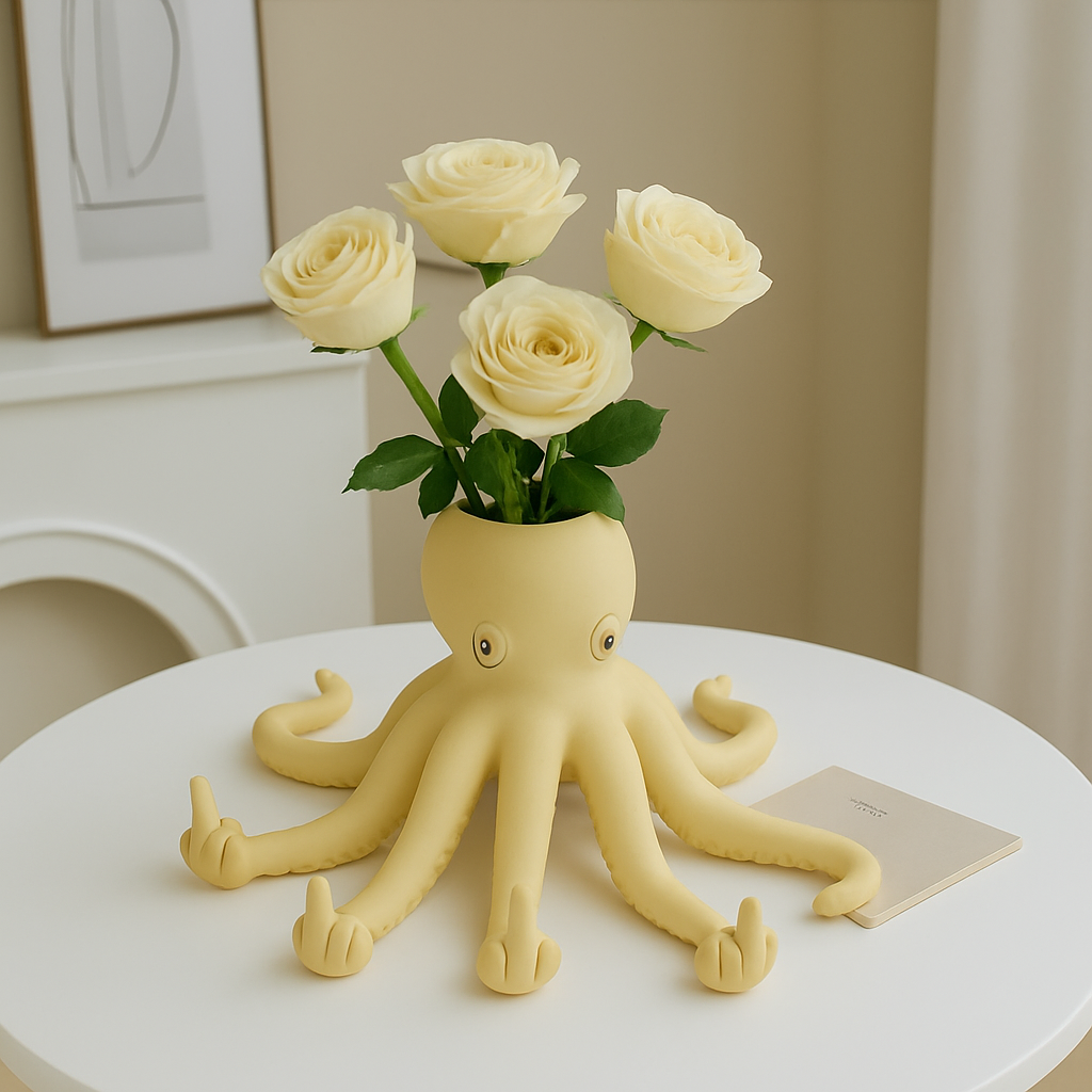 Octopus Middle Finger Vase