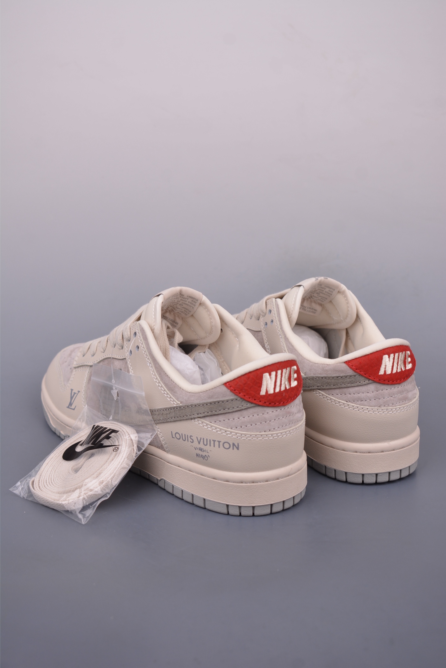 LV x Nike SB Dunk Low sneakers Suede Gray Red XX3168-125