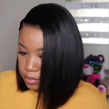 Black Friday | Natural Everyday Bob Basic Cap Lace Front Wig