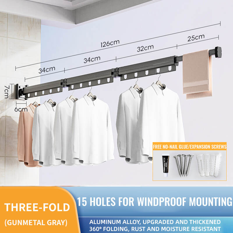 Extendable rack for drying clothes