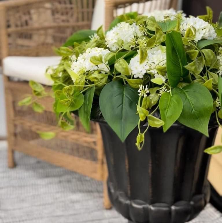 🔥On Sale🔥Artificial Hydrangea Urn Planter and Pot Filler with Adjustable Height