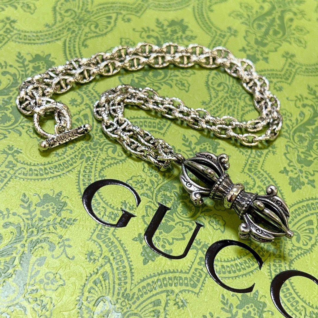 Gucci Anger Forest Series GG Hollow Cone Vintage Necklace