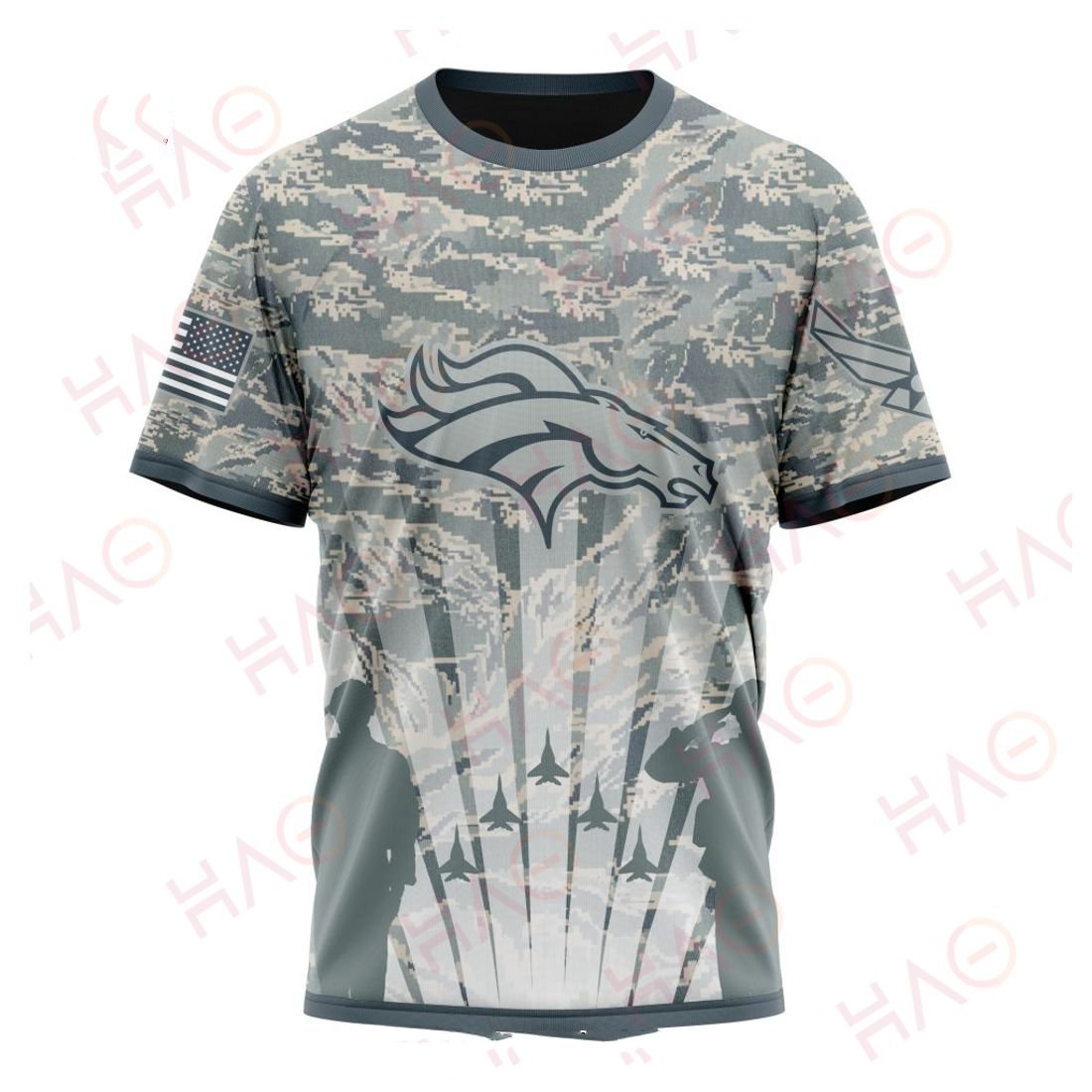 DENVER BRONCOS 3D HOODIE US AIR FORCE