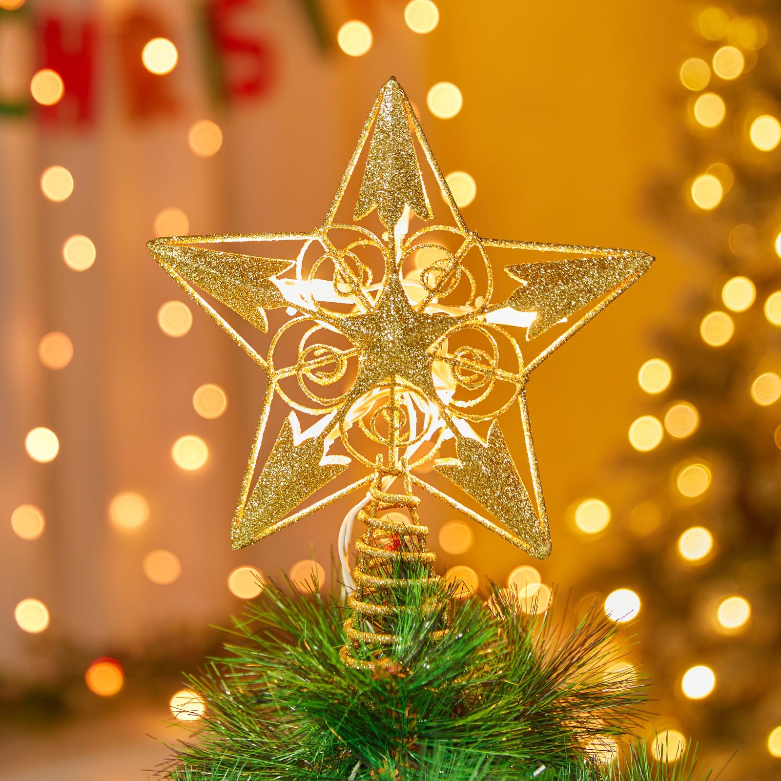 🎄Early Christmas Sale 49% OFF🎄Christmas Tree Topper Star Lights