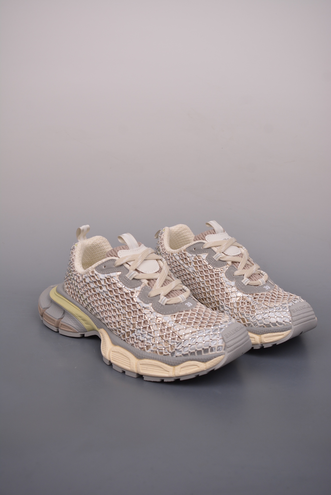 Balenciaga 3xl Fishnet Sneaker in Eggshell