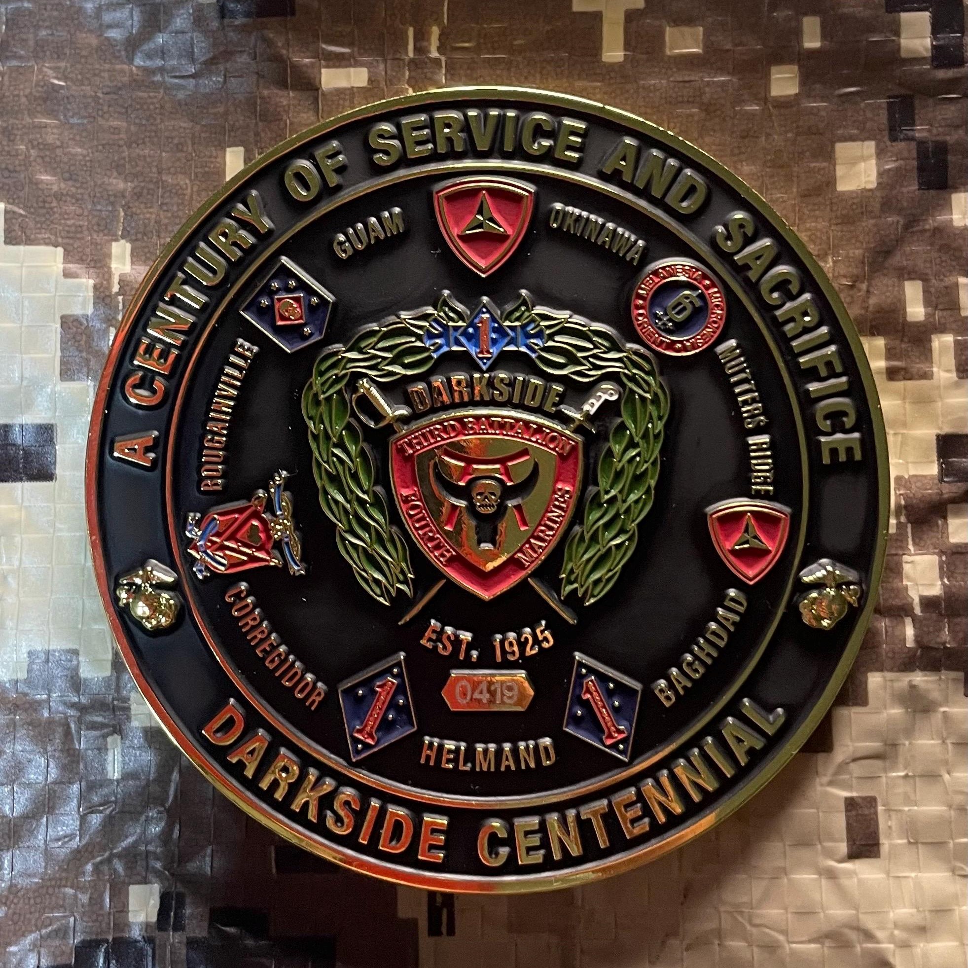 The Darkside Centennial Challenge Coin