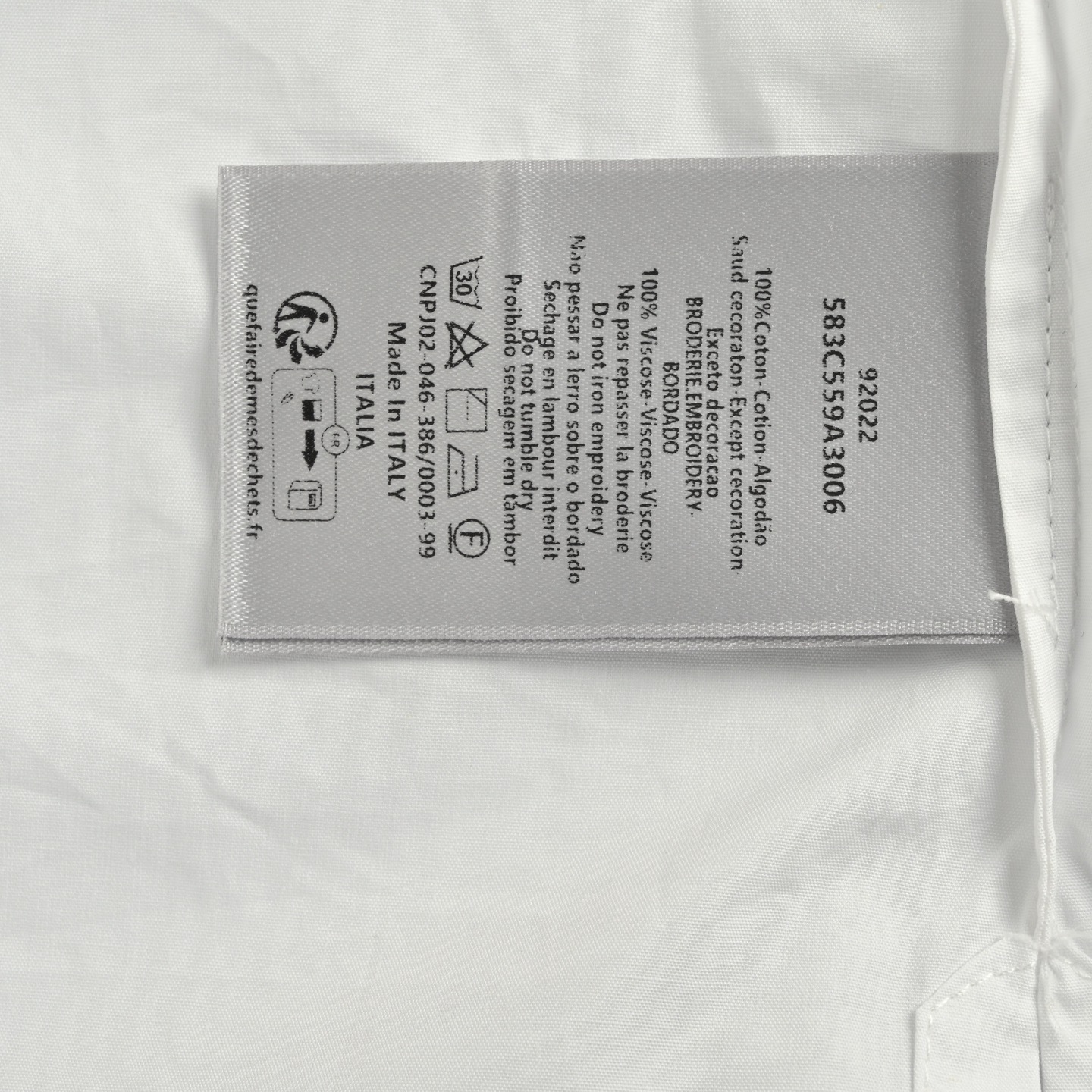 Dior 25ss lily-of-the-valley embroidered short-sleeved shirt