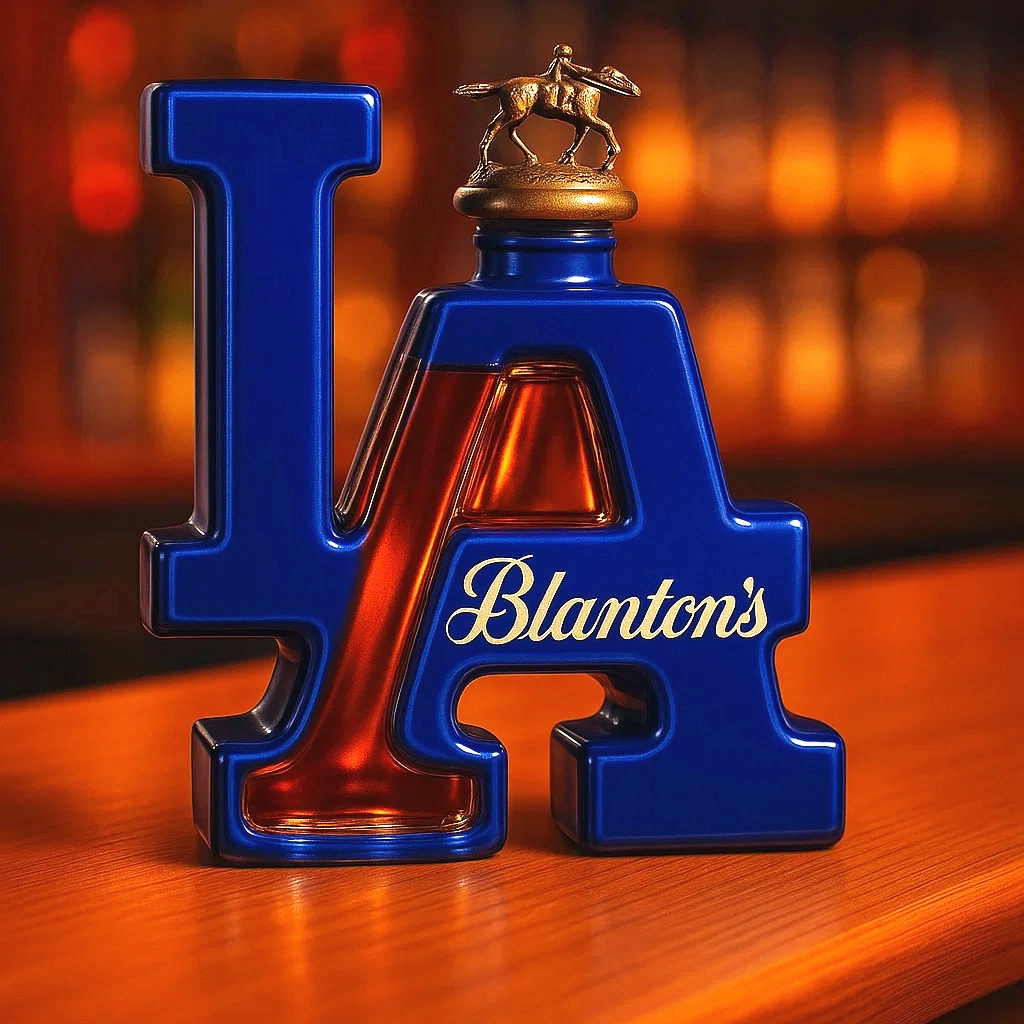 Los Angeles Dodgers Classic LA Logo Whisky Bottle