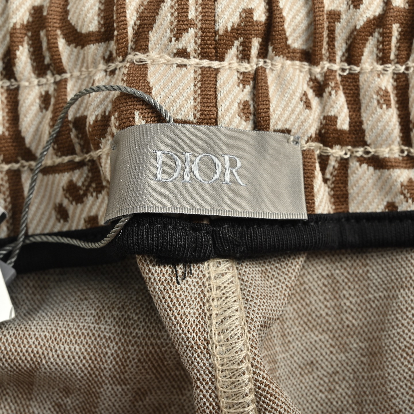 Dior 25ss all over print monogram jacquard side webbing shorts