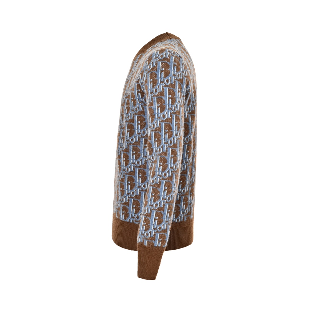 Dior 24Fw monogram jacquard crew neck sweater