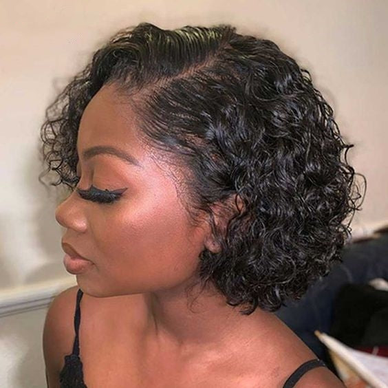 Luna Synthetic Hair Bob Curly Short Wig for Black Women