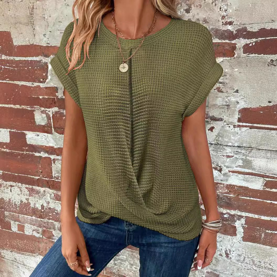 Oversized Knit Vest with Ladylike Temperament, Sleeveless