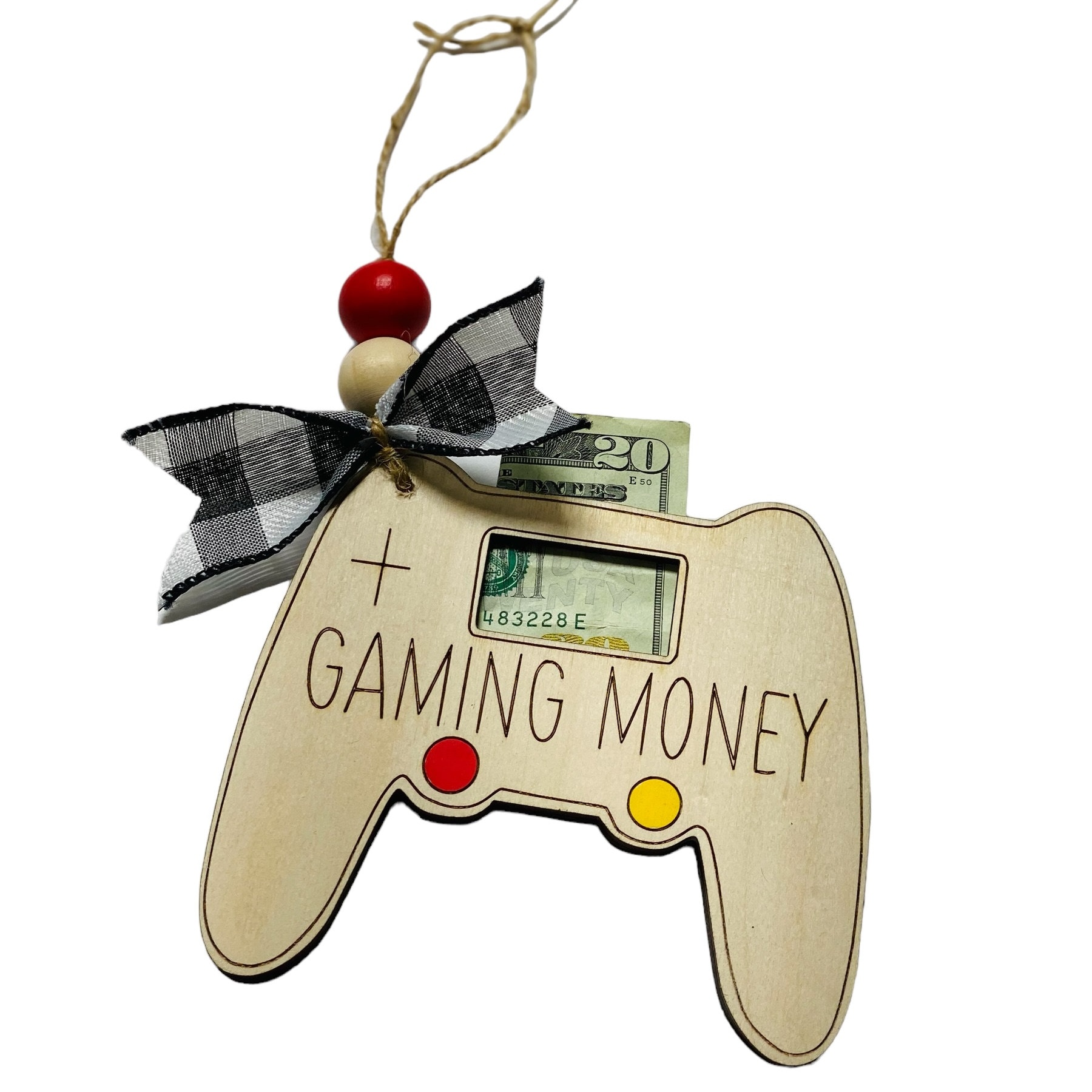 Christmas Money or Gift Card Holder - Wooden Ornament