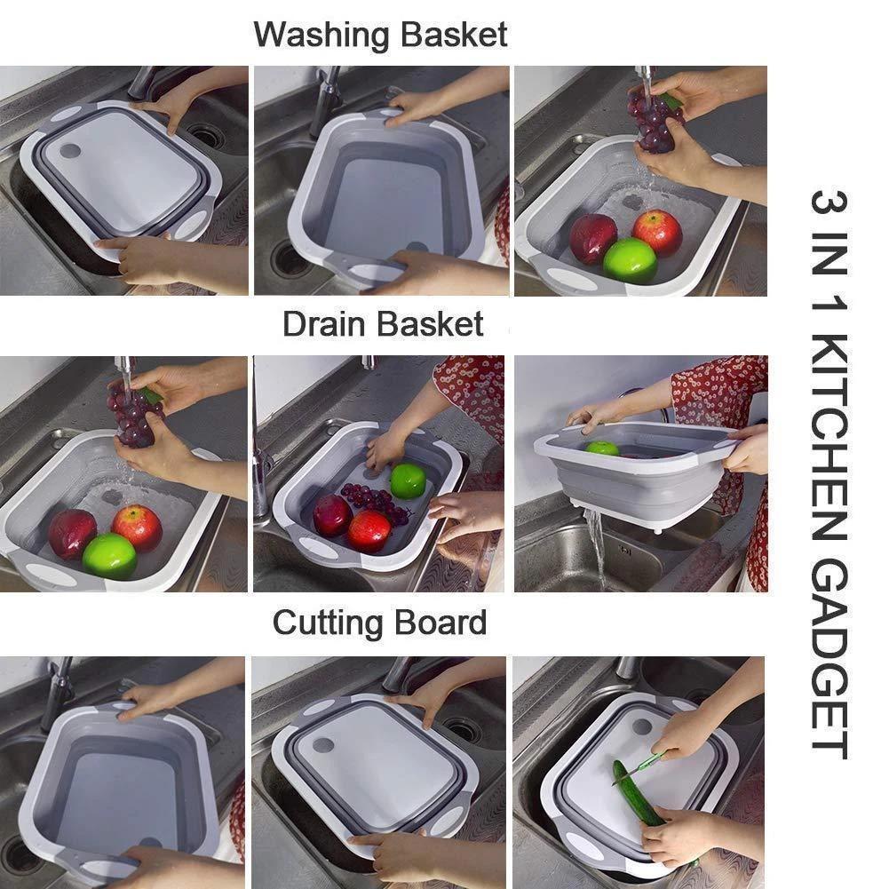 3in1 Multi-Function Foldable Cutting Board