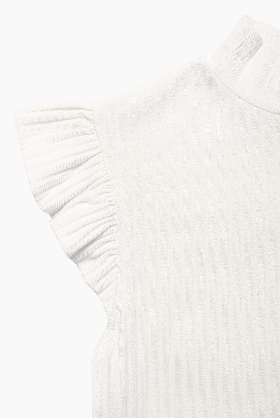 Blusa de cuello alto blanca