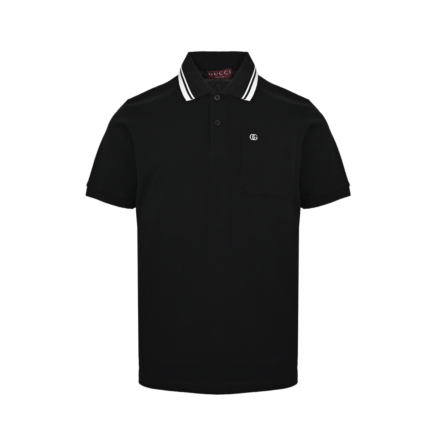 Gucci 25ss pocket double G embroidered Polo short sleeve