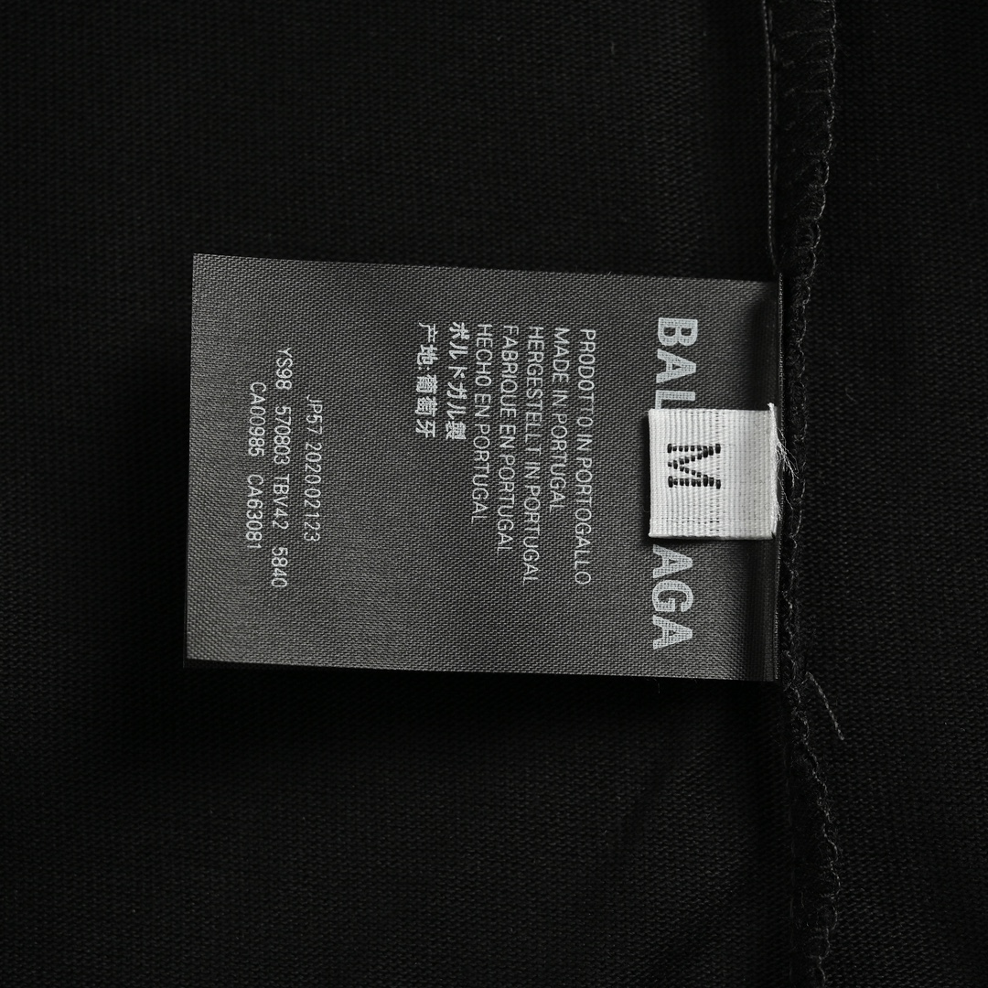 Balenciaga 24ss rubber stripe print short sleeve