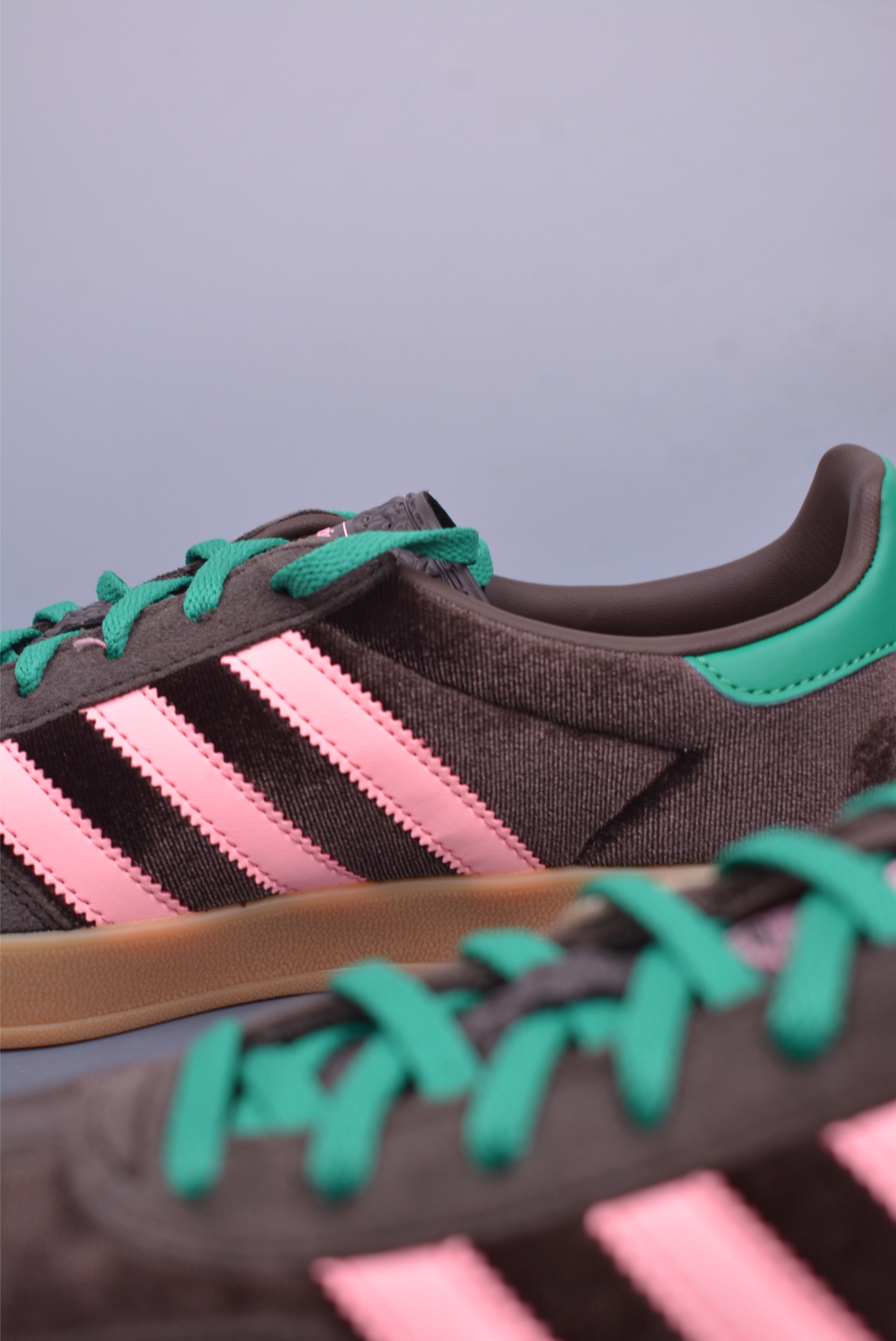 Adidas Gazelle Indoor Trainers sneakers Dark Coffee Pink Green JI2714