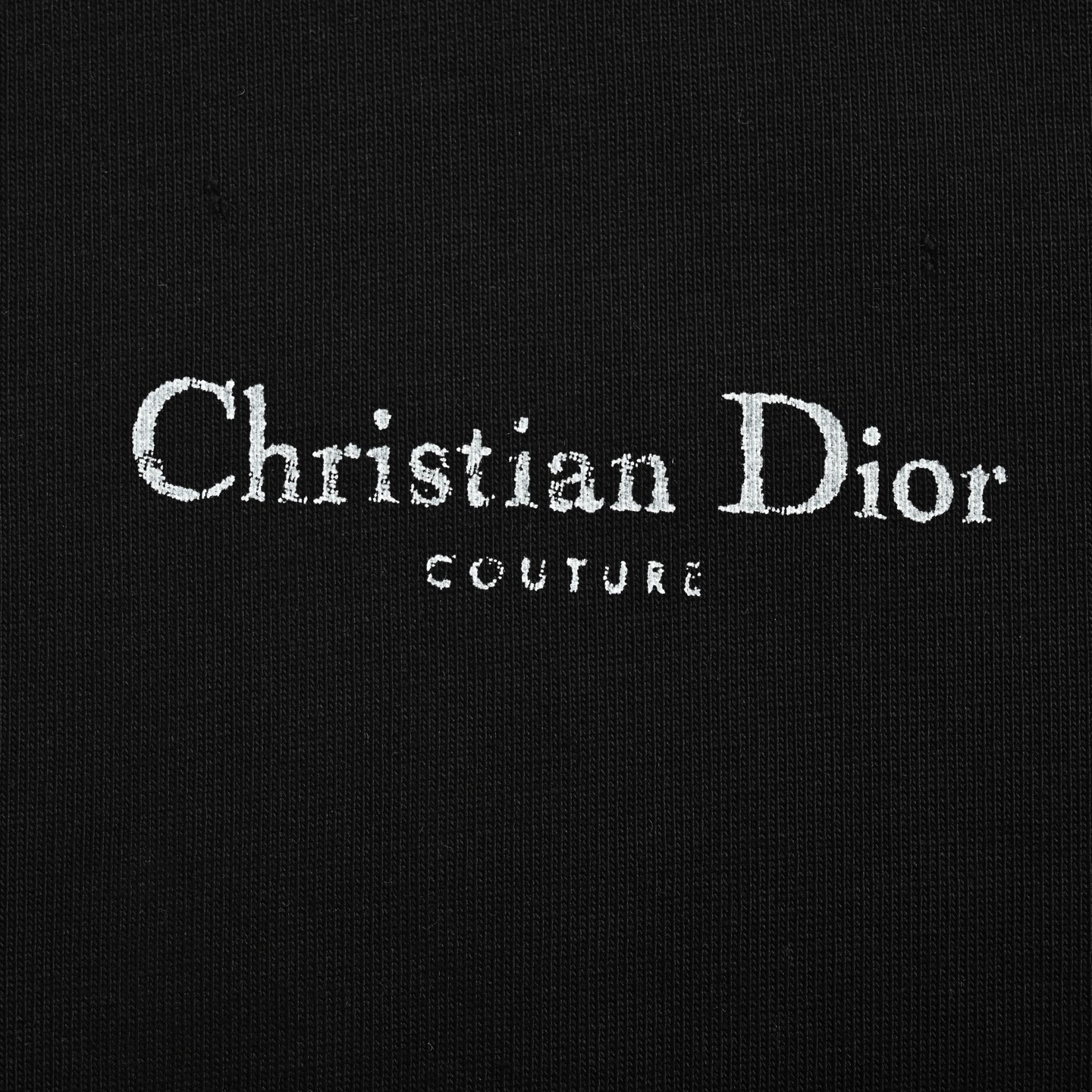Dior 24ss mottled distressed letter hole short sleeve