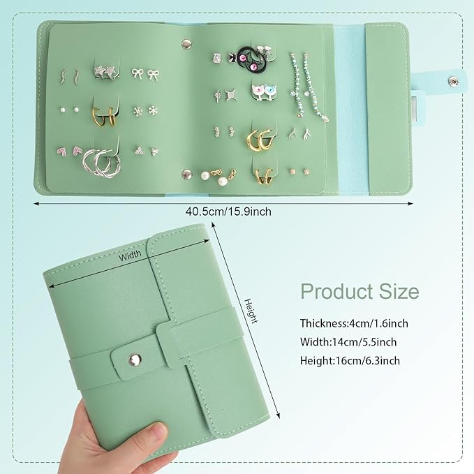 👍2024 New Arrival- 50% OFF💥Portable Leather Earring Organizer Book