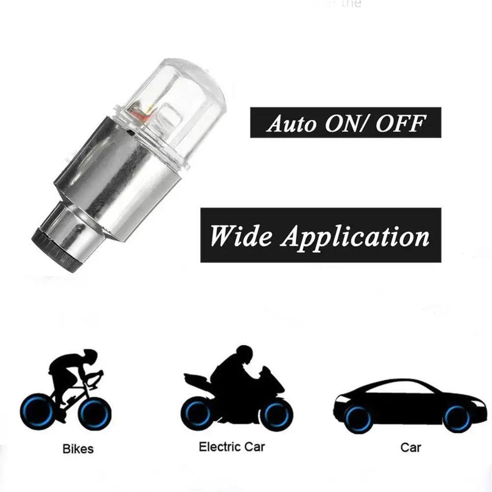 Motion Activated LED Wheel Lights Suitable for Cars, Motorcycles, Bicycles