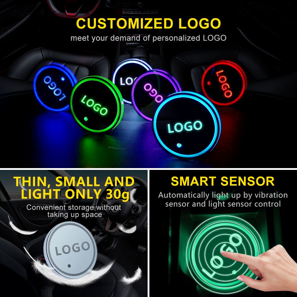 🚗Rainbow Light LED Car Coaster