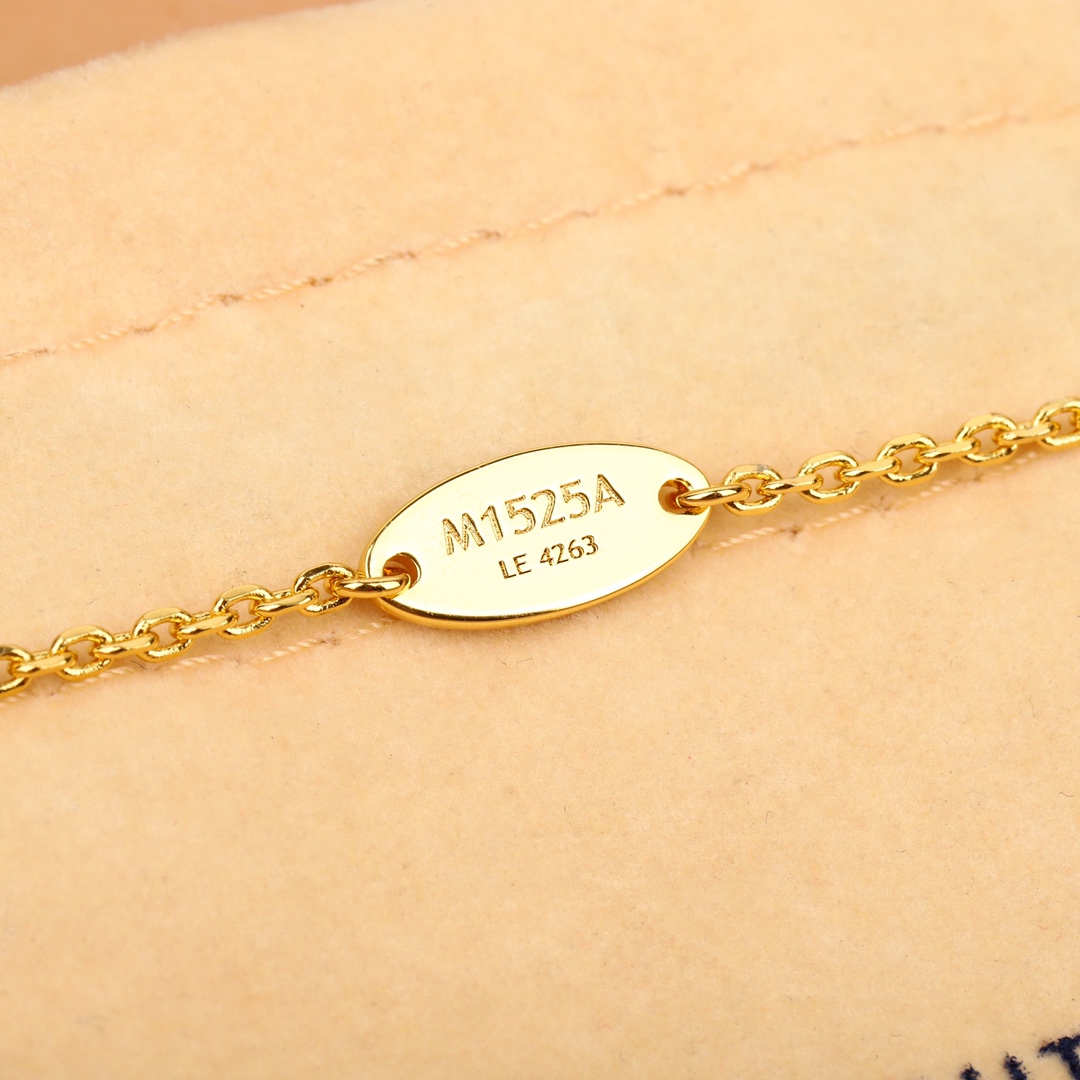 Louis Vuitton floral logo necklace