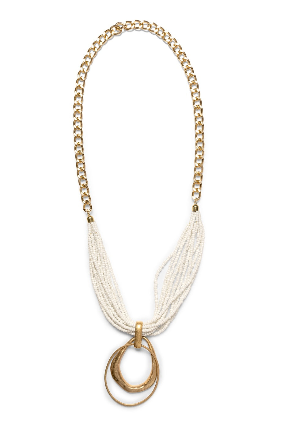 Maxi Collar Gold & White