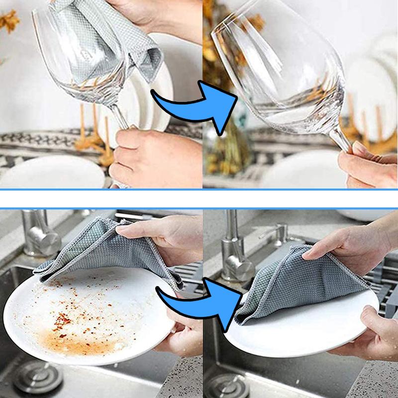 (🎉Mother's Day Pre-Sale 50%OFF) Miracle Cleaning Cloths(3 pcs/pack)-Reusable(BUY 2 Packs GET 1 Pack FREE NOW!)