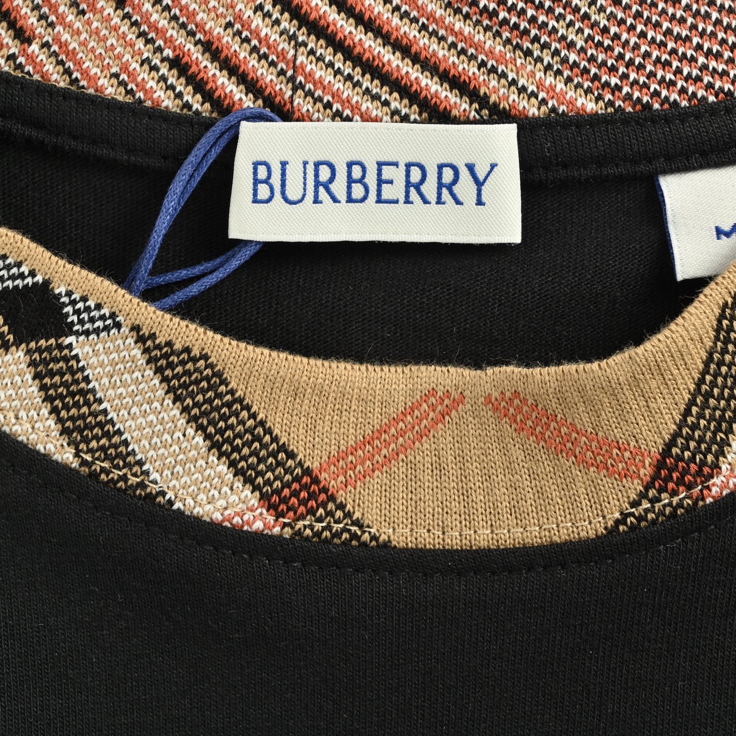 Burberry 25ss plaid collar spliced short sleeves