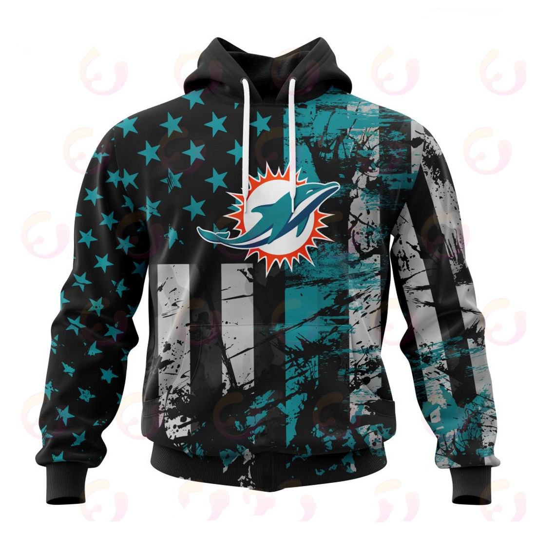 MIAMI DOLPHINS 3D HOODIE JERSEY FOR AMERICA