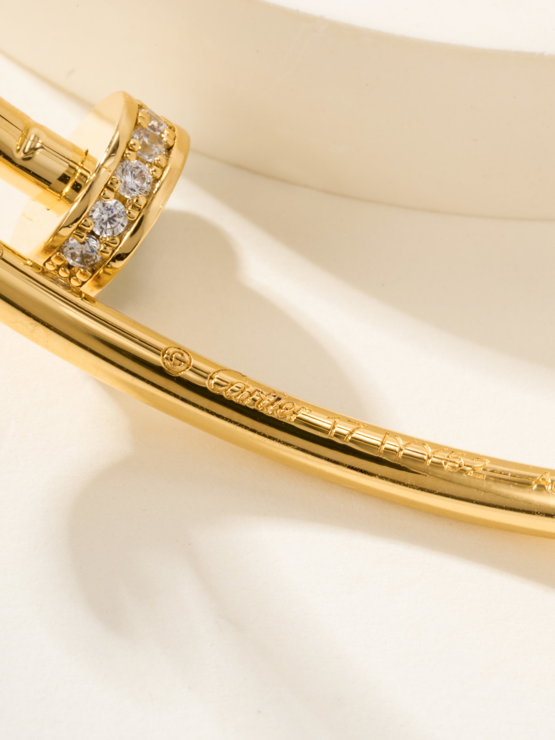 Cartier Head and Tail Diamond Nail Thin Version Nail Bracelet