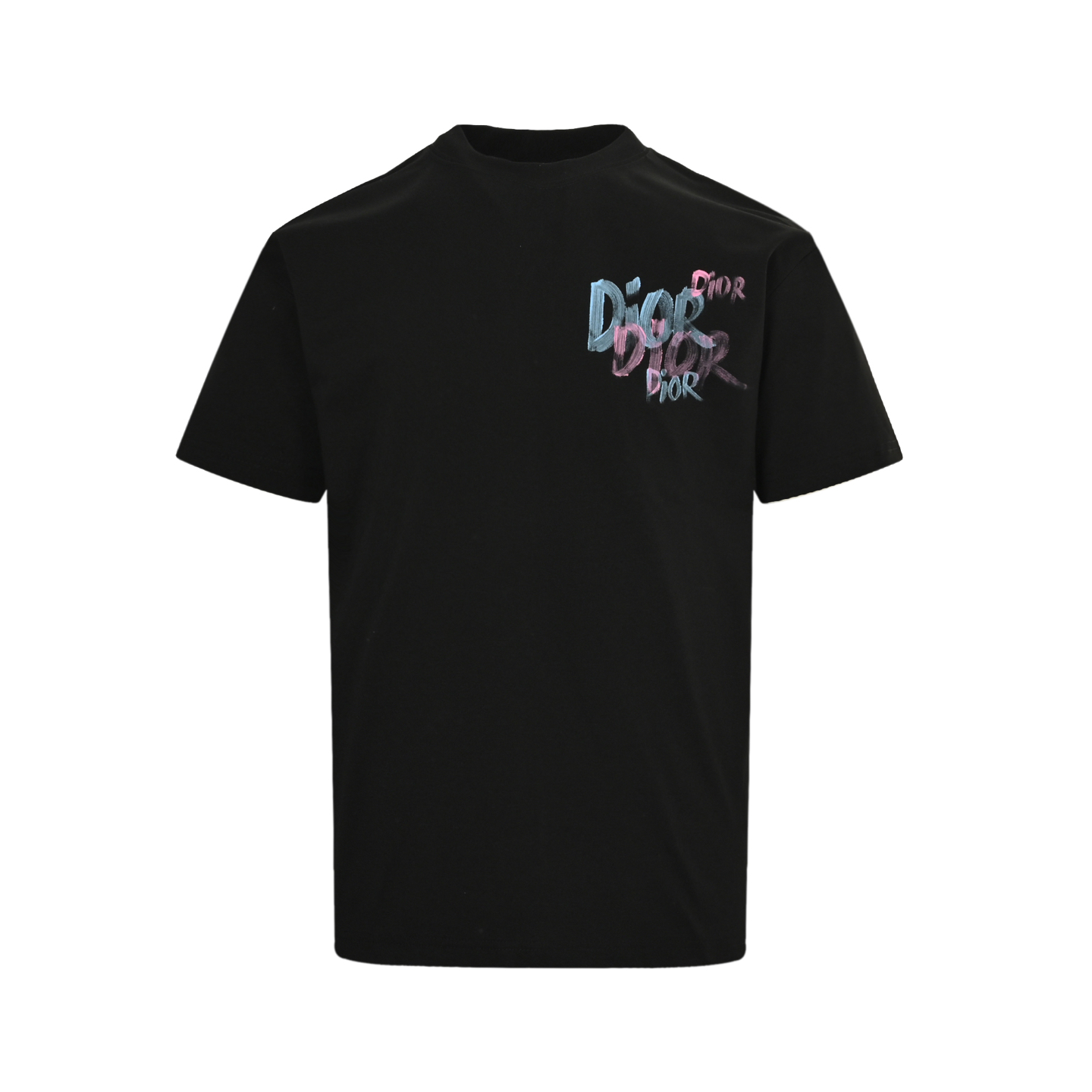 Dior 25ss graffiti hand-painted lettering print short sleeve
